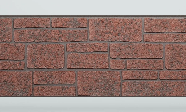 Панель FCS Simple под Камень, 15 мм, 360х1480 мм цвет: AA6115 красный