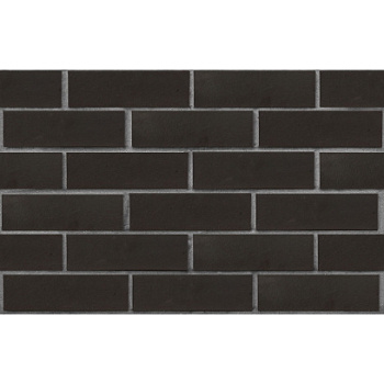 Кирпич облицовочный клинкерный ЛСР, 0.71НФ пустотелый, Рейкьявик черный матовый, гладкий, М300, 250х85х65 мм