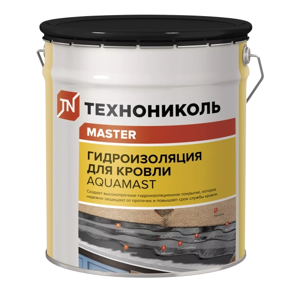 Мастика битумно-резиновая Технониколь AquaMast для кровли 18 кг