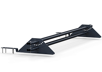 Снегозадержатель для композитной черепицы Orima LE 5, /4 опоры, 2 трубы, овал 45х25/, L=3000 мм RR 29