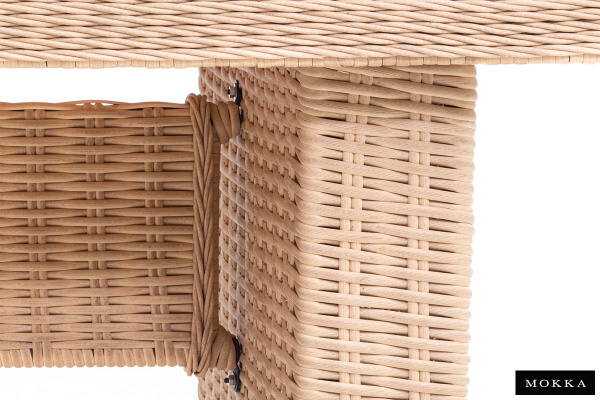 Комплект мебели Mokka San Marino, из искуственного ратанга, /стол обеденный, 8 кресел/ цвет: бежевый