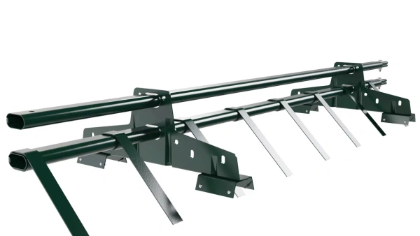 Снегозадержатель для профнастила Н-60, Н-75 Borge L=1500 мм, 2 опоры, 2 трубы, овал 25х45 RAL 6005