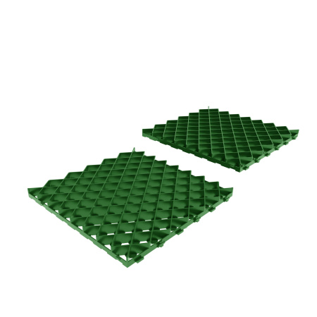 Решетка газонная Gidrolica Eco Pro, пластиковая зеленая, 600x600 мм, C250, 605