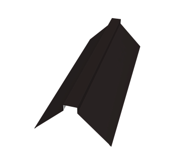 GL Планка конька плоского, 115х30х115 мм 0.5 мм, PurPro, RAL 9005, L=2000 мм