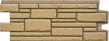 Фасадная панель Grand Line, Камелот Design, цвет: песочный со швом RAL 7006