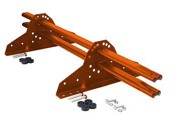 Снегозадержатель Grand Line NEW универсальный,  L=1000 мм, 2 опоры, 2 трубы, овал 42х21 мм. RAL 2004