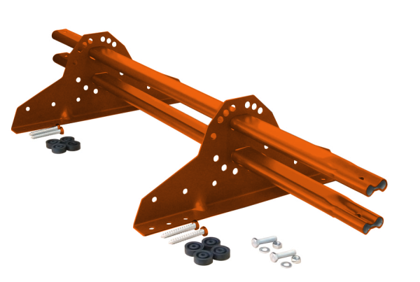 Снегозадержатель Grand Line NEW универсальный,  L=1000 мм, 2 опоры, 2 трубы, овал 42х21 мм. RAL 2004