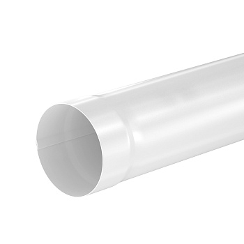 Труба водосточная Aquasystem Премиум Ø 90 мм, L=1000 мм, PU, RAL 9003