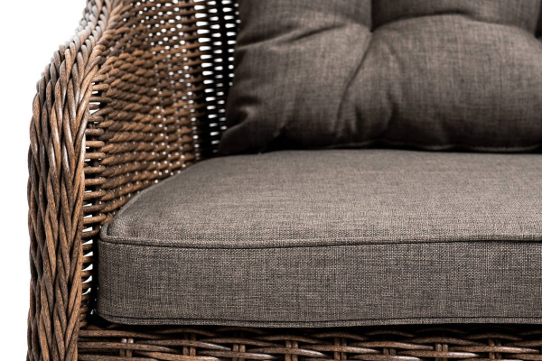 Диван 2-местный из искусственного ротанга, Равенна коричневый
