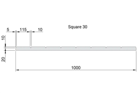 Acoustic Group, FLEXAKUSTIK Square-30, 30х1000х1000 мм серый графит