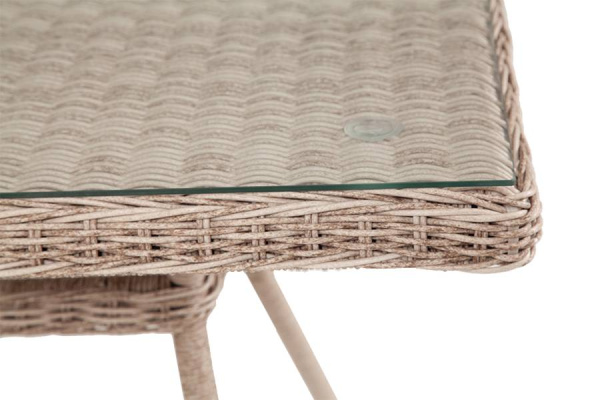 Стол плетеный из искусственного ротанга 160х90 см, Латте цвет: бежевый