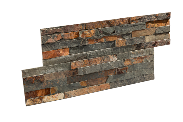Сланец, 3D панель из камня, 600х150 мм, Classic Multicolor, 9 шт/уп