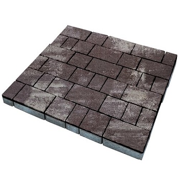 Тротуарная плитка SteinRus Старый город 60 мм 160/260 х 100/160 мм, цвет: браун