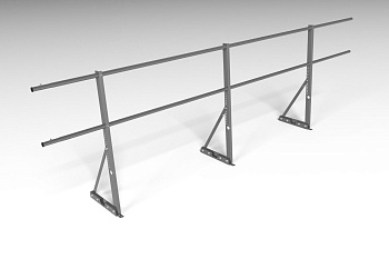Ограждение кровельное для фальцевой кровли Roofsystems Econom фальц, H=900 мм RAL 7024, L=3000 мм