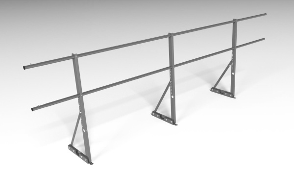 Ограждение кровельное для фальцевой кровли Roofsystems Econom фальц, H=900 мм RAL 7024, L=3000 мм