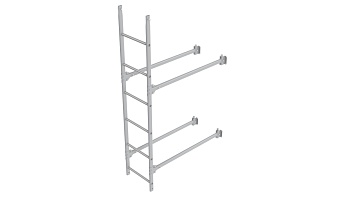 Фасадная лестница Borge, нижняя секция, L=1800 мм RAL 7004