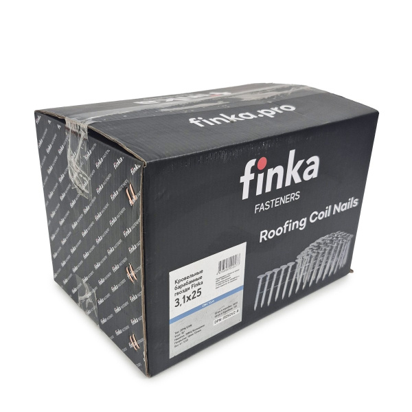 Кровельные барабанные гвозди Finka DPN 3.1x25 Ring GVZ, уп. 3600 шт
