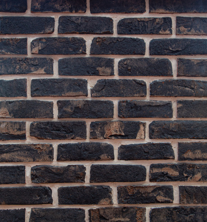 Кирпич ручной формовки Faber Jar Петровский штандарт полнотелый, цвет: черный, под старину, М125, 215x102x65 мм