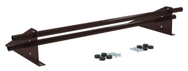 Снегозадержатель трубчатый, универсальный Optima, L=1000 мм, 2 опоры, 2 трубы, круг Ø25 мм RAL 8017