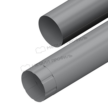 Труба водосточная Ø 150 мм, Металл Профиль Проект, PE, L=1000 мм, RAL 7004