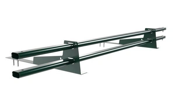 Снегозадержатель для гибкой черепицы Borge L=1500 мм, 2 опоры, 2 трубы, овал 25х45 RAL 6005