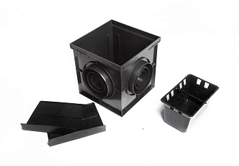 Дождеприемник пластиковый Aquastok, 300х300 мм, в сборе, кл. В, арт. 4330V