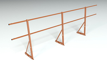 Ограждение кровельное для фальцевой кровли Roofsystems Econom фальц, H=900 мм RAL 8004, L=3000 мм