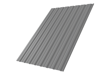 Профилированный лист GL C10 R, 0.5 мм, Satin, RAL 9006 Профилированный лист GL C10 R, 0.5 мм, Satin, RAL 9006