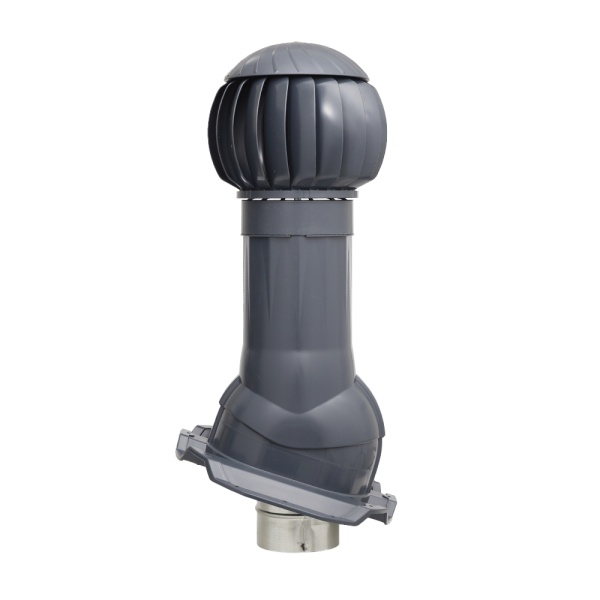 Комплект вентиляции Gervent для профлиста-21 125/ИЗ/160 мм серый