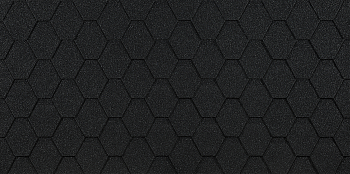 Битумная черепица Docke, Eurasia, Шестигранник цвет: черный, 3 м² / уп.