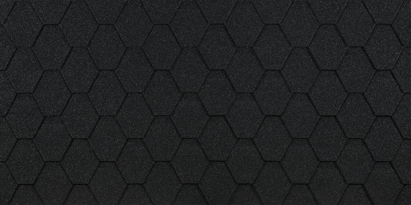 Битумная черепица Docke, Eurasia, Шестигранник цвет: черный, 3 м² / уп.