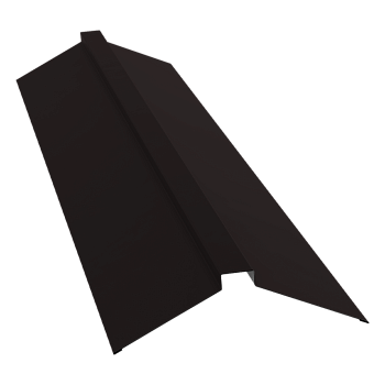 GL Планка конька плоского, 150х40х150 мм 0.45 мм, Drap-double TX, RAL 9005, L=3000 мм