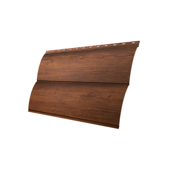 Металлический сайдинг Grand Line , Блок-хаус new 0.45 мм, Print Premium, Golden Wood Fresh TwinColor