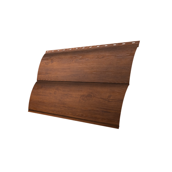 Металлический сайдинг Grand Line , Блок-хаус new 0.45 мм, Print Premium, Golden Wood Fresh TwinColor