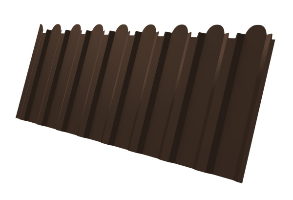 Профилированный лист GL C20 В, фигурный, 0.45 мм, Drap TX, RAL 8017