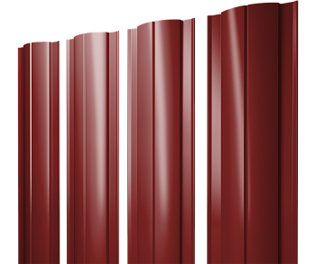 GL Штакетник Круглый с прямым резом 0.45 мм, PE, RAL 3011