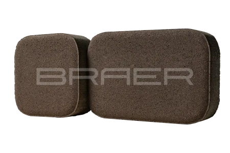 Тротуарная плитка Braer Классико Дуо 40 мм 115х115, 172х115 мм, цвет: коричневый