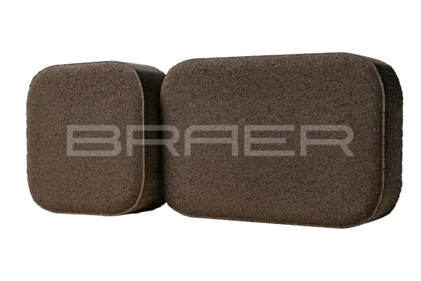 Тротуарная плитка Braer Классико Дуо 40 мм 115х115, 172х115 мм, цвет: коричневый