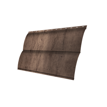 Металлический сайдинг Grand Line, Блок-хаус new 0.45 мм, Print Elite, White Wood TwinColor