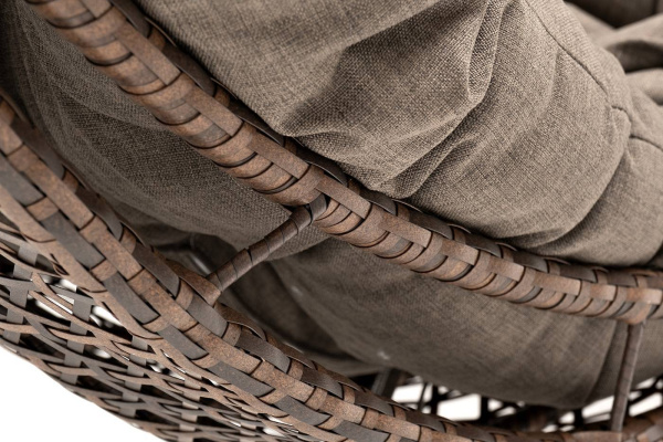 Кресло-кокон подвесное из искусственного ротанга, Виши, цвет: коричневый