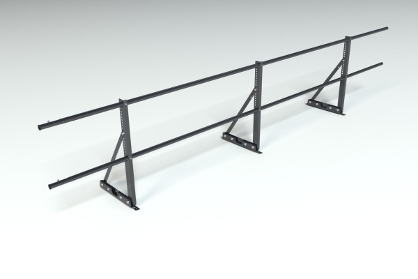 Ограждение кровельное для фальцевой кровли Roofsystems Econom фальц, H=600 мм RAL 9005, L=3000 мм