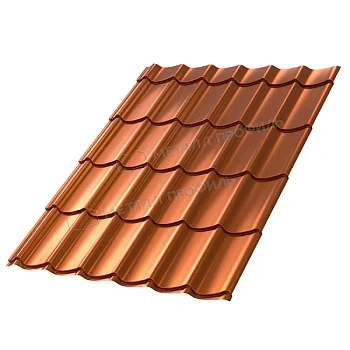 Металлочерепица МП, Ламонтерра X 0.5 мм, Agneta, Copper