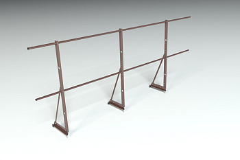 Ограждение кровельное, универсальное Roofsystems Econom, H=1200 мм RAL 8017, L=3000 мм