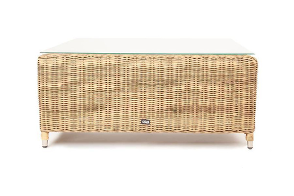 Стол журнальный из искусственного ротанга, Кон Панна цвет: соломенный