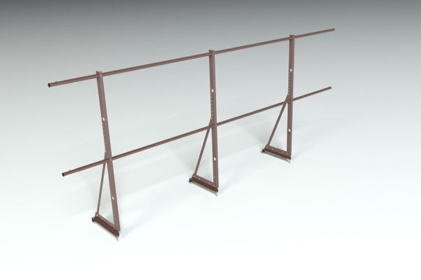 Ограждение кровельное, универсальное Roofsystems Econom, H=1200 мм RAL 8017, L=3000 мм
