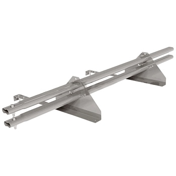 Снегозадержатель для натуральной черепицы Roofsystems Prestige натур, 2 опоры, 2 трубы, овал 45х25, L=1500 мм, RAL 7035