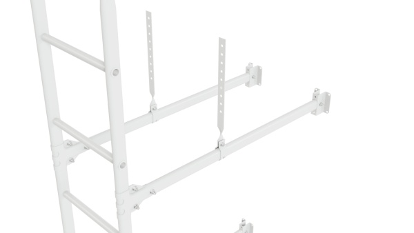 Фасадная лестница Borge, верхняя секция, L=1800 мм RAL 9003