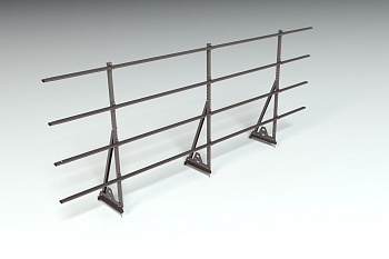 Ограждение кровельное, универсальное Roofsystems Elite Smart, H=1200 мм RAL 8019, L=3000 мм