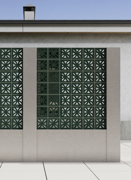 Декоративный бриз-блок Mesterra Cobogo, 250х250 мм 50 мм, 0201, терракотовый