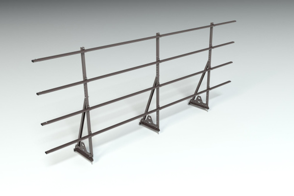 Ограждение кровельное, универсальное Roofsystems Elite Smart, H=1200 мм RAL 8019, L=3000 мм